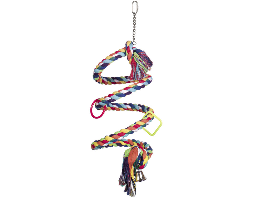Cage Toy, Schaukel "Spirale" - bunt Ø 3,5 x 225 cm