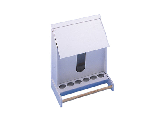 Futterautomat-Kunststoff Kanarien - weiß 20 cm - 1 Fach, 1,7kg Füllmenge