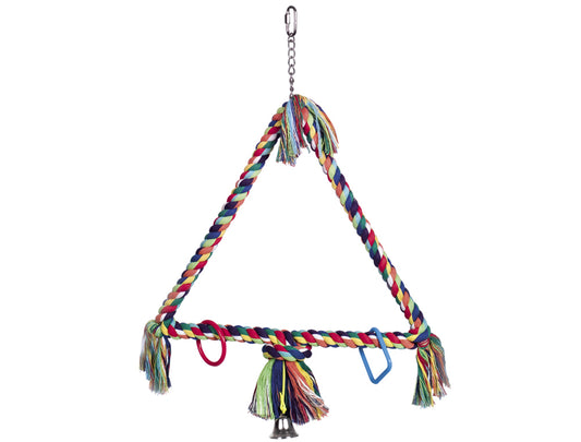 Cage Toy, Schaukel "Triangel" - bunt Ø 3,0 x 45 cm Seitenlänge