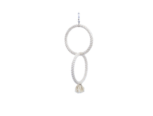 Cage Toy, 2 Kletterringe aus Baumwolle - weiß klein; 50/24 cm