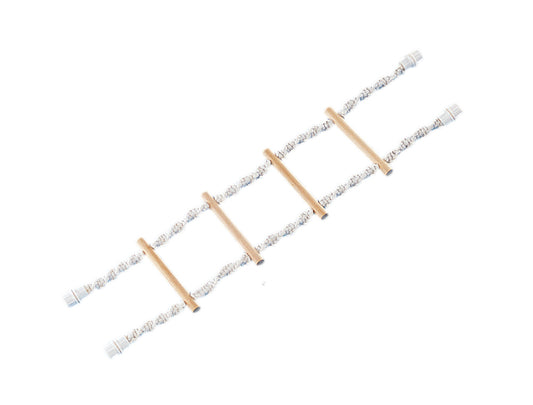 Cage Toy, Strickleiter mit Schraubbefestigung - weiß 65 x 16 cm; 4 Stufen