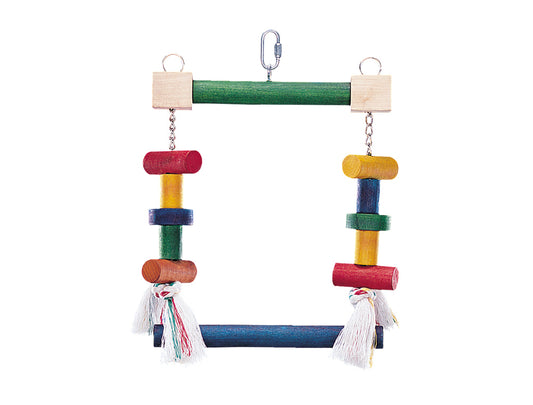 Cage Toy, Schaukel - bunt 14 Blöcke; 23 x 21 cm