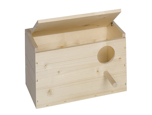 Wellensittich Nistkasten Fichte - 24,0 x 14,5 x 14,5 cm