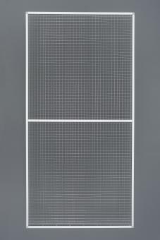 Edelstahl-Dach 100x205cm silbermatt 18x18mm